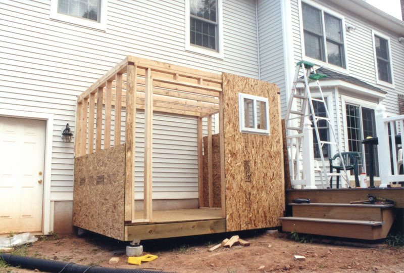 Kelley Carpentry was asked to install a shed. The owner has small children.