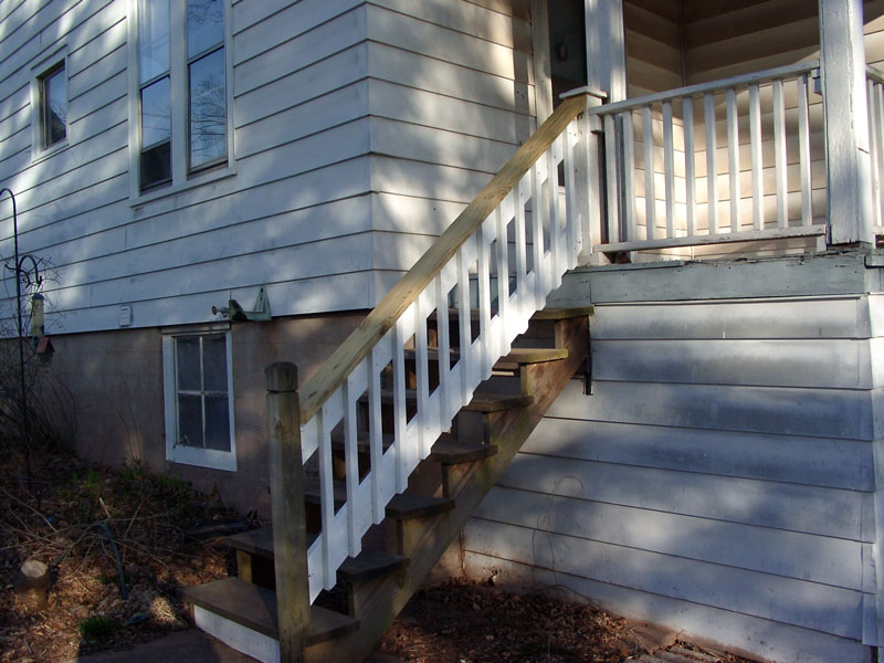 Stairs are made safe with a properly-structured railing.